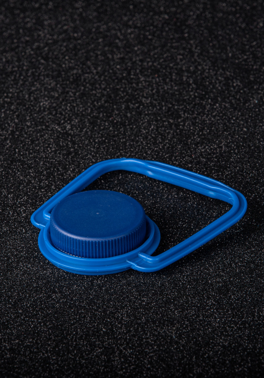PET plastic caps with handle (dark blue) - 1