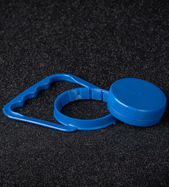 PET plastic caps with handle (light blue) - 7