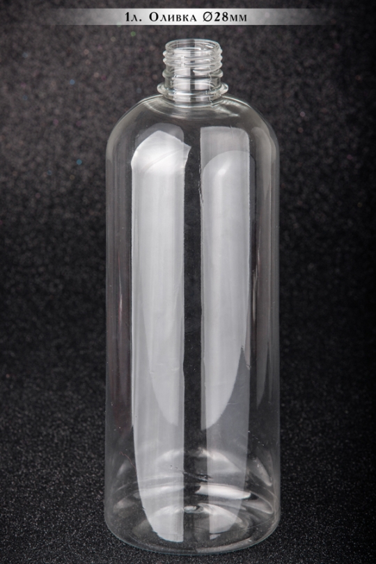 Пластиковая бутылка объемом 1 л Оливка - 1